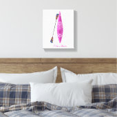 Kayak Girl Stretched Canvas Afdrukken (Insitu (Slaapkamer))