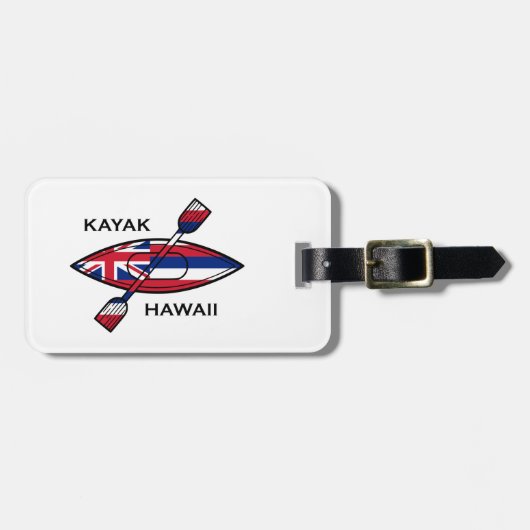 Kayak Hawaii Flag Bagagelabel (Voorkant horizontaal)