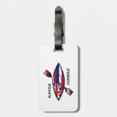 Kayak Hawaii Flag Bagagelabel (Achterkant verticaal)