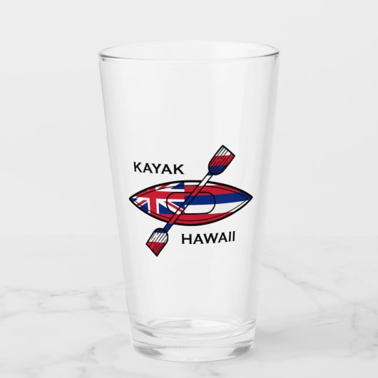 Kayak Hawaii Flag Glas (Voorkant)