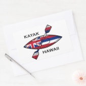 Kayak Hawaii Flag Rechthoekige Sticker (Envelop)