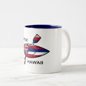 Kayak Hawaii Flag Tweekleurige Koffiemok (Voorkant rechts)