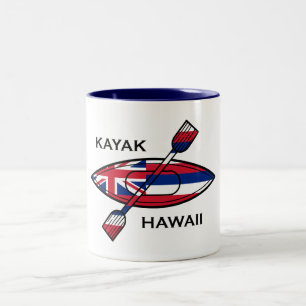Kayak Hawaii Flag Tweekleurige Koffiemok