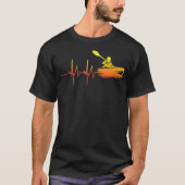 Kayak Heartbeat Paddle Boating Lover Gift Idee T-shirt (Voorkant)