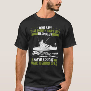 Kayak Hengelsport Uitrusting Geluk Kayakken Visser T-shirt