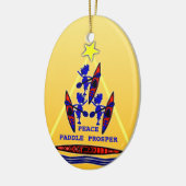 Kayak Holiday Paddle ~ Peace Paddle Prosper Cerami Keramisch Ornament (Links)