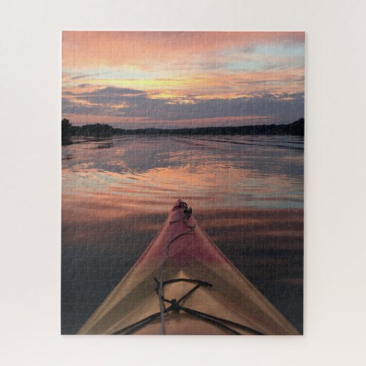 Kayak in de Sunset Puzzle Legpuzzel (Verticaal)