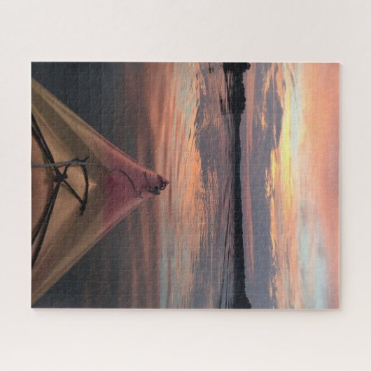 Kayak in de Sunset Puzzle Legpuzzel (Horizontaal)