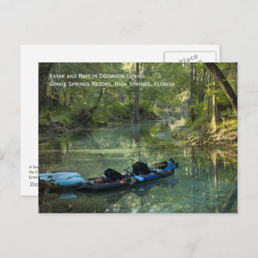 Kayak in het Briefkaart van het voorjaar (Voorkant / Achterkant)