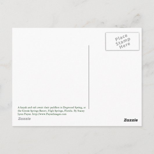 Kayak in het Briefkaart van het voorjaar (Achterkant)