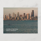 Kayak in Seattle Sunset Briefkaart (Voorkant)