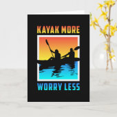 Kayak Kayaking Canoe Canoeing Paddle Funny Gift Kaart (Gele Bloem)