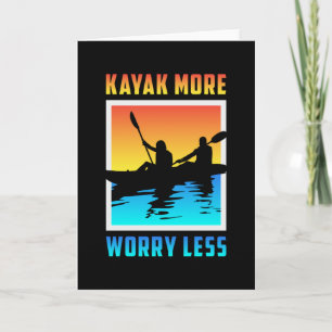Kayak Kayaking Canoe Canoeing Paddle Funny Gift Kaart