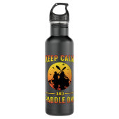 Kayak Kayaking Canoe Paddle Keep Calm Funny Gift Waterfles (Voorkant)