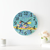Kayak Kayaking Scene Pointillism Wall Clocks Grote Klok (Huis)