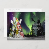 Kayak kerstboom Aurora Borealis Feestdagenkaart (Voorkant / Achterkant)