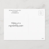 Kayak kerstboom Aurora Borealis Feestdagenkaart (Achterkant)