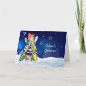 Kayak kerstboom feestdagen kaart (Voorkant)