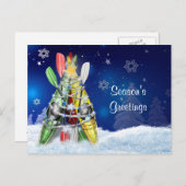 Kayak kerstboom feestdagenkaart (Voorkant / Achterkant)