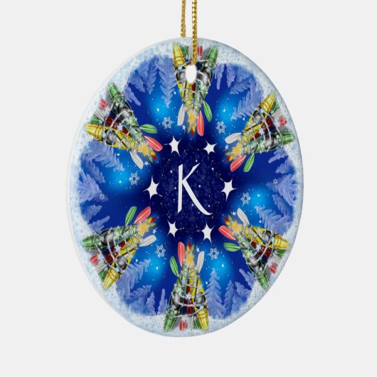 Kayak kerstboom keramisch ornament (Rechts)