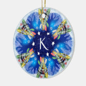 Kayak kerstboom keramisch ornament (Links)