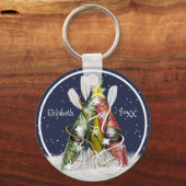 Kayak-kerstboom met kayak-paddling sleutelhanger (Voorkant)