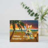 Kayak kerstboom - Tropisch Feestdagenkaart (Staand voorkant)