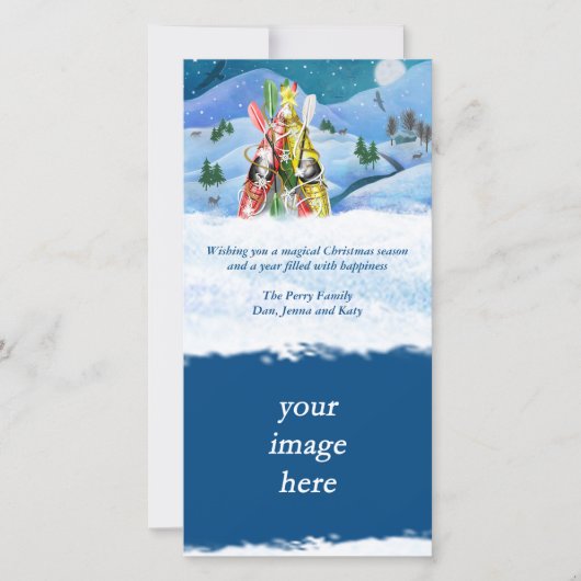 Kayak kerstboom - Wonders van Natuur Feestdagenkaart (Voorkant)