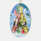 Kayak kerstboom - Wonders van Natuur Keramisch Ornament (Links)