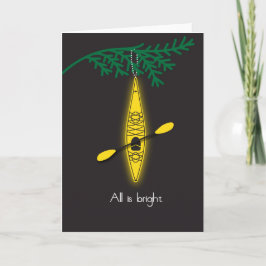 Kayak kerstkaart "Alles is helder" Feestdagen Kaart