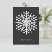 Kayak kerstkaart "Laat het sneeuwen!" uitnodiging (Staand voorkant)