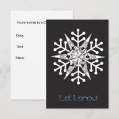Kayak kerstkaart "Laat het sneeuwen!" uitnodiging (Voorkant / Achterkant)