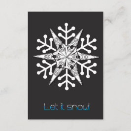 Kayak kerstkaart "Laat het sneeuwen!" uitnodiging