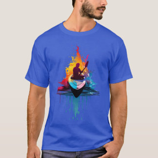 Kayak Kunst Kayak Sport voor Kayakers retro T-shirt