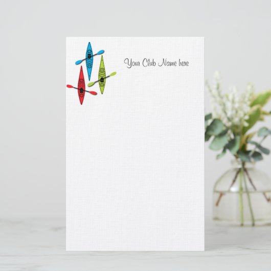 Kayak letterhead briefpapier (Staand voorkant)