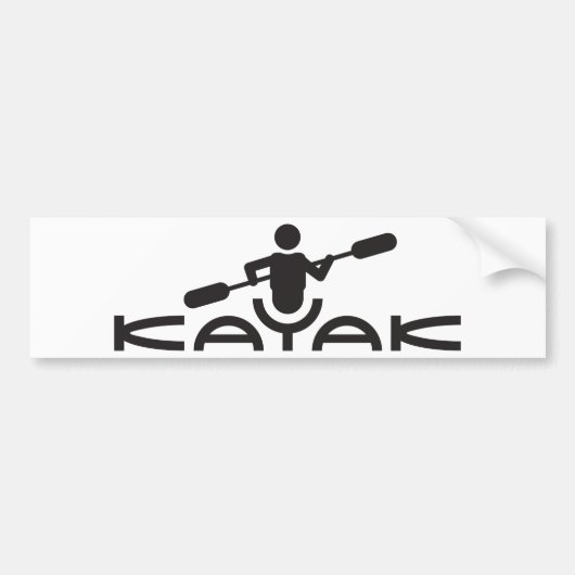 Kayak Logo Bumpersticker (Voorkant)