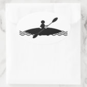Kayak Man Logo Ovale Sticker (Tas)