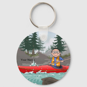 Kayak - Mannelijke Cartoon door PrintedPerfection. Sleutelhanger