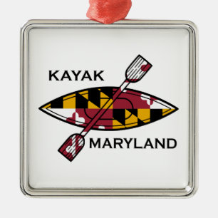 Kayak Maryland Metalen Ornament
