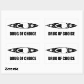 Kayak, medicijn rechthoekige sticker (Vel)