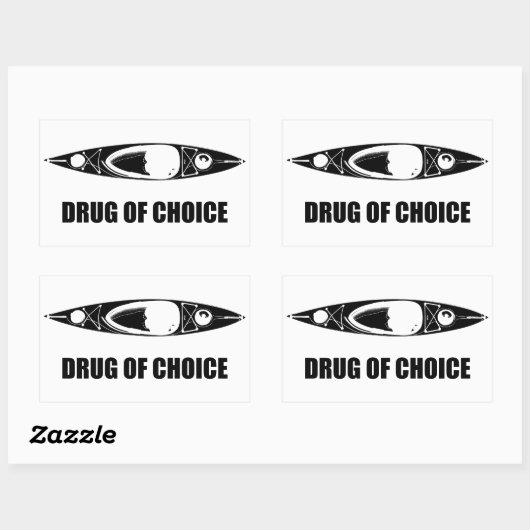 Kayak, medicijn rechthoekige sticker (Vel)