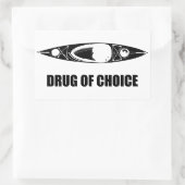 Kayak, medicijn rechthoekige sticker (Tas)