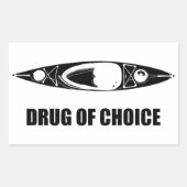 Kayak, medicijn rechthoekige sticker (Voorkant)