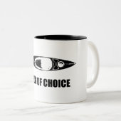 Kayak, medicijn tweekleurige koffiemok (Voorkant rechts)