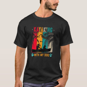 Kayak met Dog Paddler Kayak Driver  Retro T-shirt