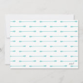 Kayak Modern Aqua Blauwe Persoonlijke Briefpapier Notitiekaartje (Achterkant)