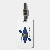 Kayak Montana Flag Bagagelabel (Voorkant verticaal)