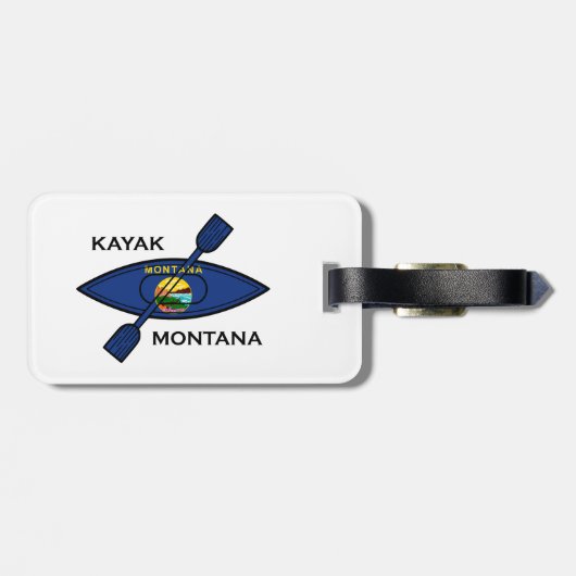 Kayak Montana Flag Bagagelabel (Achterkant horizontaal)