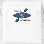 Kayak Montana Flag Rechthoekige Sticker (Tas)