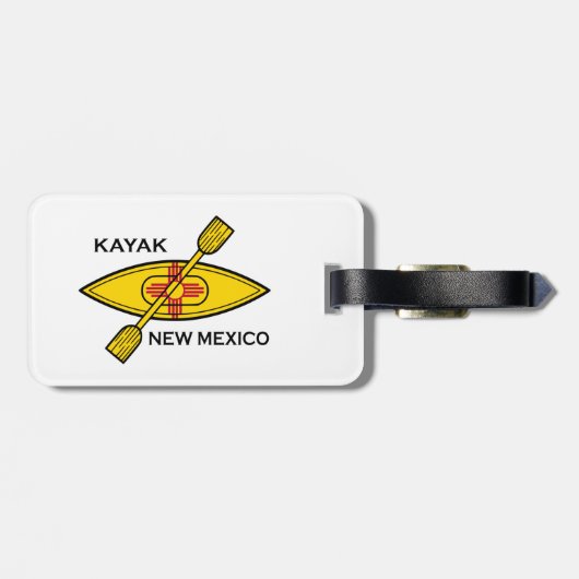 Kayak New Mexico Flag Bagagelabel (Achterkant horizontaal)